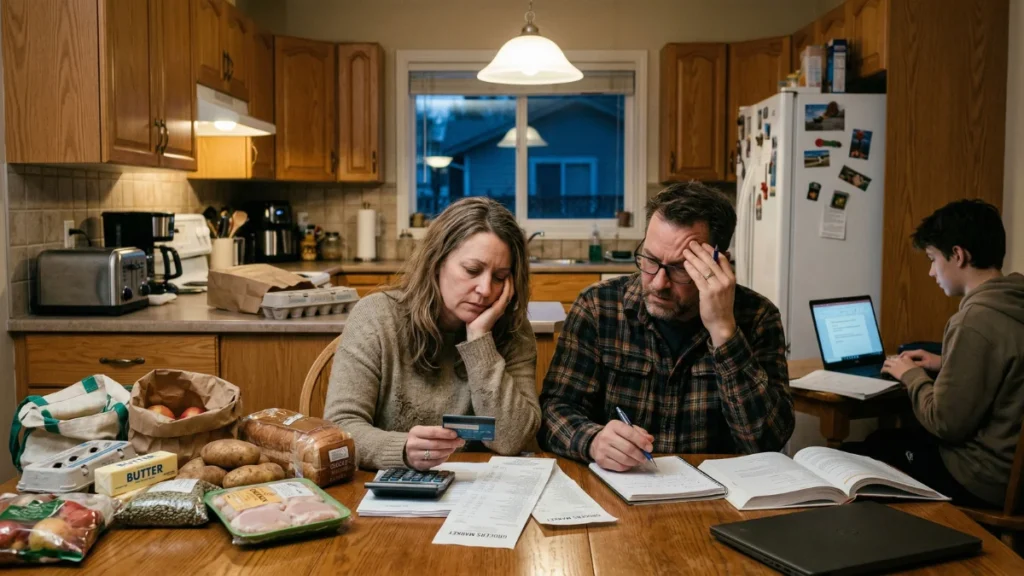 canada grocery bill stress family budgeting