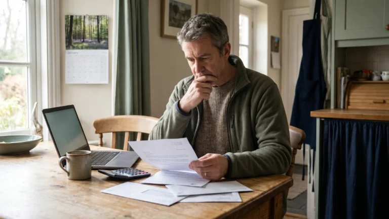 Canadian homeowner reviewing mortgage renewal papers after the Bank of Canada rate hold in April 2026