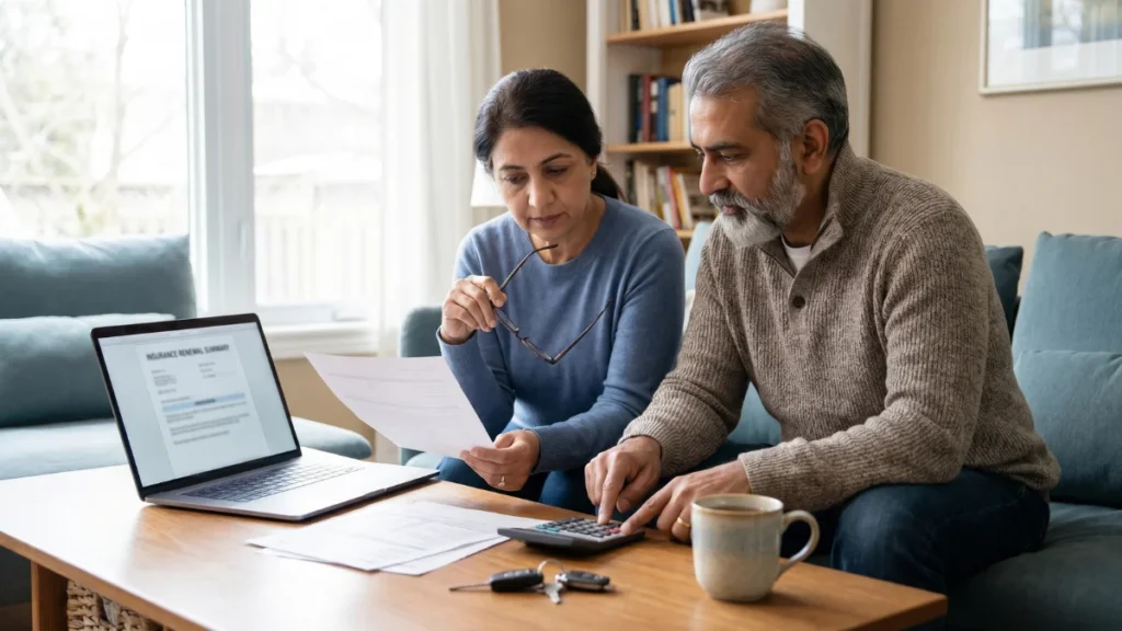 Ontario car insurance survival guide 2026 showing a household reviewing a renewal checklist